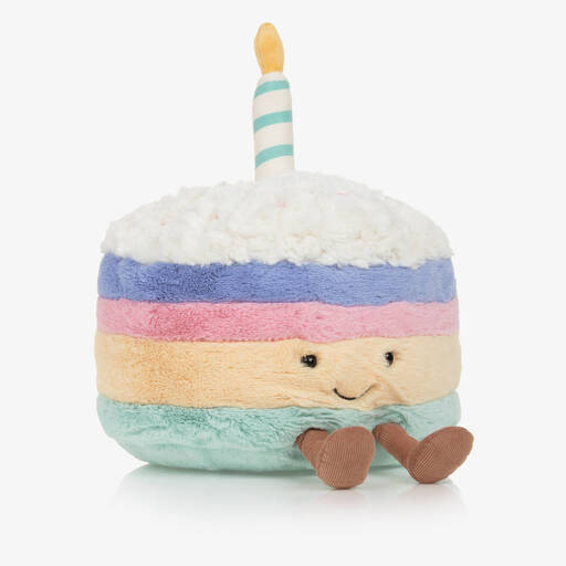 Jellycat-Amuseable Rainbow Birthday Cake Soft Toy (26cm) | Childrensalon