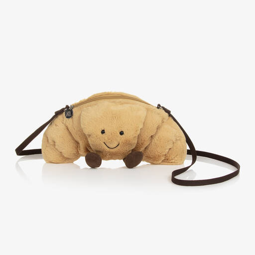 Jellycat-Beige Plush Croissant Shoulder Bag (27cm) | Childrensalon