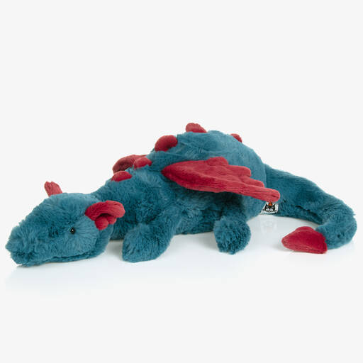 Jellycat-Голубая мягкая игрушка Dexter Dragon (71см) | Childrensalon