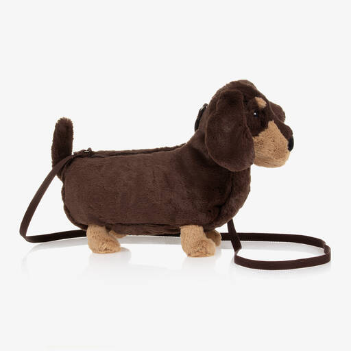 Jellycat-Brown Otto Sausage Dog Bag (22cm) | Childrensalon