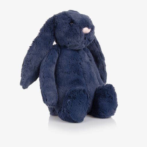 Jellycat-Navy Blue Bashful Bunny Soft Toy (31cm) | Childrensalon