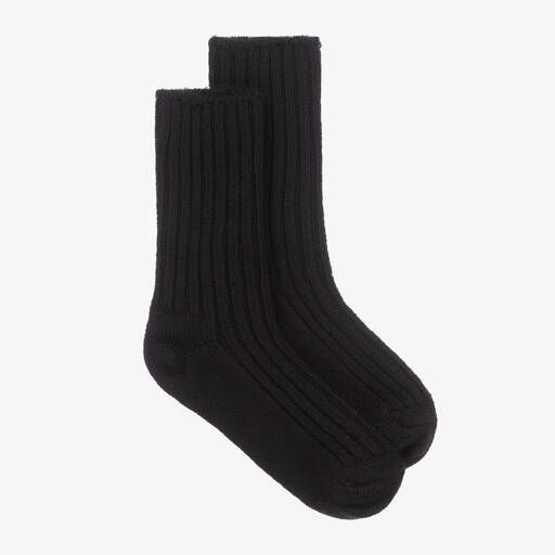 Joha-Black Thermal Wool Socks | Childrensalon