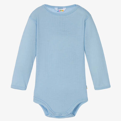Joha-Body bleu en laine thermique | Childrensalon