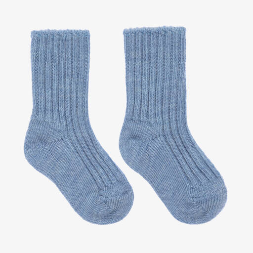 Joha-Blue Thermal Wool Socks | Childrensalon