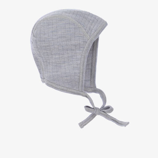 Joha-Bonnet gris en laine mérinos  | Childrensalon