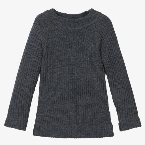 Joha-Grey Merino Wool Sweater | Childrensalon