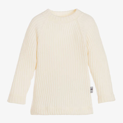 Joha-Ivory Merino Wool Sweater | Childrensalon
