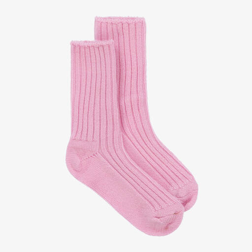 Joha-Pink Thermal Wool Socks | Childrensalon
