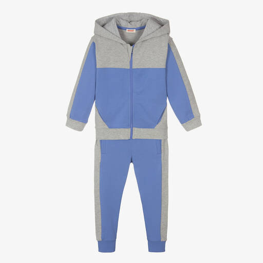 Joyday-Baumwoll-Trainingsanzug Blau/Grau  | Childrensalon