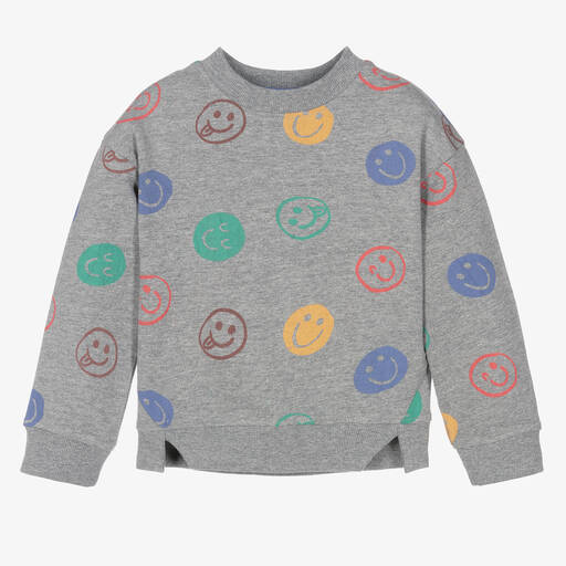 Joyday-Graues Smiley-Baumwoll-Sweatshirt | Childrensalon