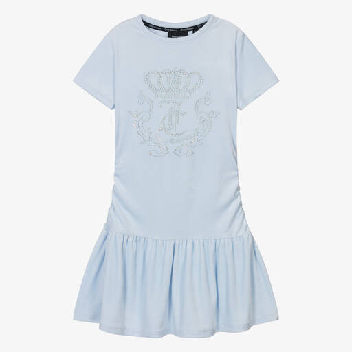 Juicy Couture-Teen Girls Blue Velour Dress | Childrensalon