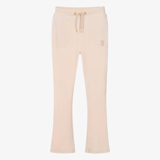 Juicy Couture-Teen Girls Blush Pink Flared Velour Joggers | Childrensalon