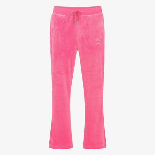 Juicy Couture-Teen Girls Bright Pink Flared Velour Joggers | Childrensalon