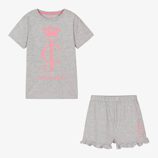 Juicy Couture-Teen Girls Grey Marl Cotton Pyjamas | Childrensalon