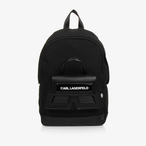 KARL LAGERFELD KIDS-Girls Black IKON K Backpack (37cm) | Childrensalon