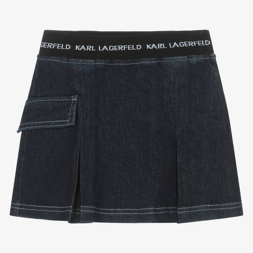 KARL LAGERFELD KIDS-Teen Girls Dark Blue Denim Skirt | Childrensalon
