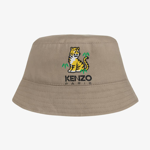 KENZO KIDS-Beige KOTORA Bucket Hat | Childrensalon