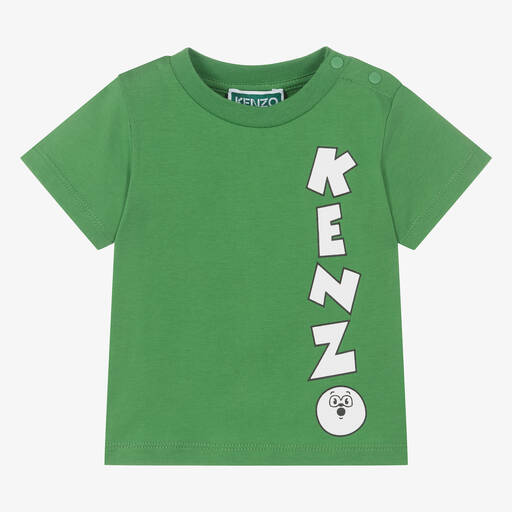 KENZO KIDS-تيشيرت قطن عضوي لون أخضر للأولاد | Childrensalon