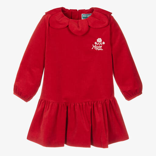 KENZO KIDS-Красное новогоднее платье для девочек | Childrensalon