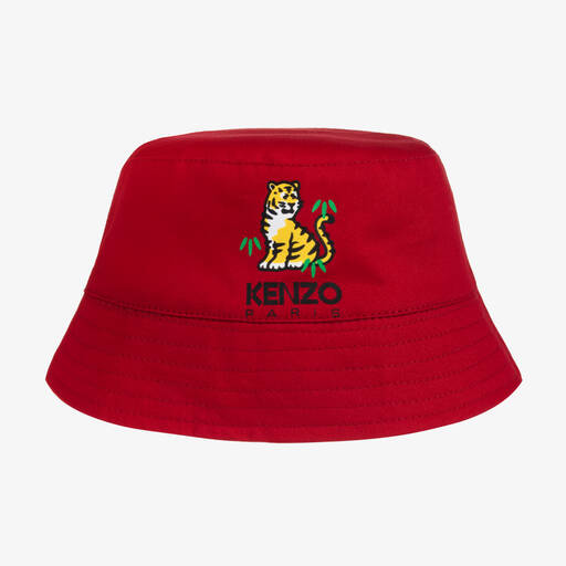 KENZO KIDS-Red KOTORA Bucket Hat | Childrensalon