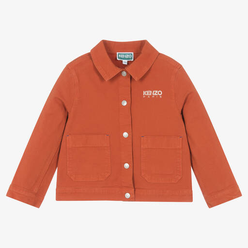 KENZO KIDS-Red Kotora Tiger Cotton Jacket | Childrensalon