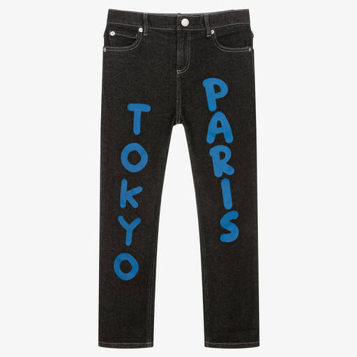 KENZO KIDS-Teen Black Regular Fit Denim Jeans | Childrensalon