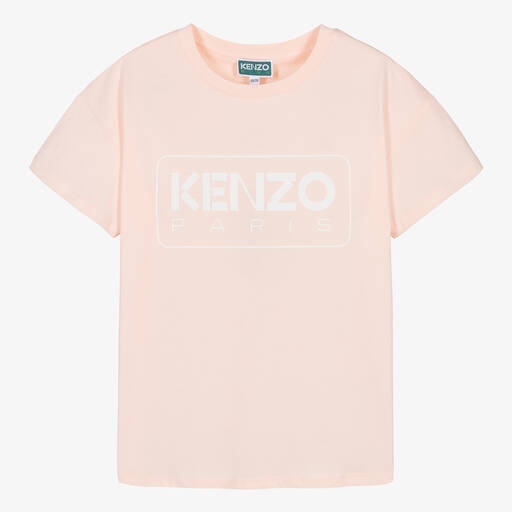 KENZO KIDS-T-shirt rose en coton bio ado fille | Childrensalon