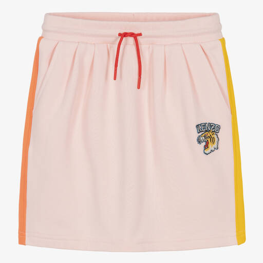 KENZO KIDS-Teen Girls Pink Varsity Tiger Cotton Skirt | Childrensalon