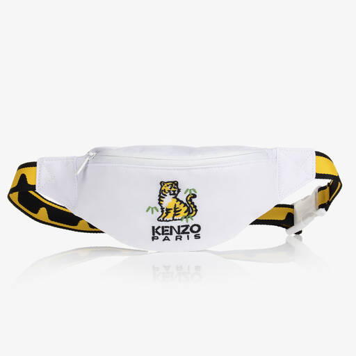 KENZO KIDS-White KOTORA Tiger Belt Bag (20cm) | Childrensalon