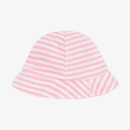 Kissy Kissy-Baby Girls Pink Cabana Terry Stripes Hat | Childrensalon