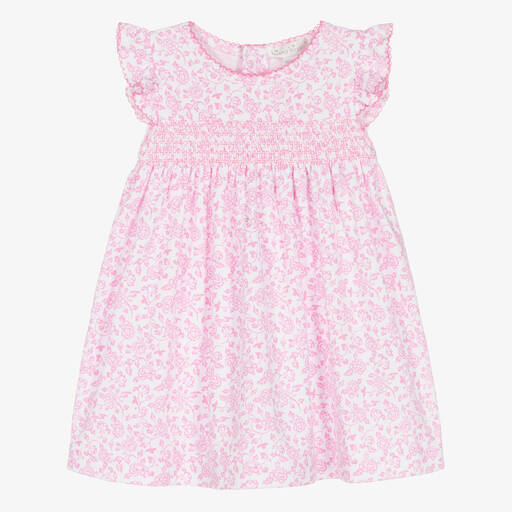 Kissy Kissy-Baby Girls Pink Cotton Blooming Vines Dress | Childrensalon