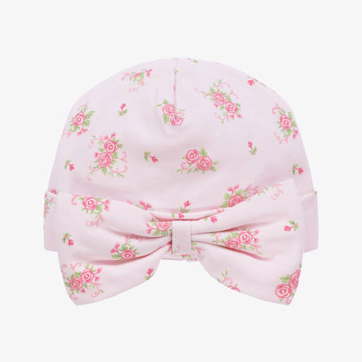 Kissy Kissy-Baby Girls Pink Rose Scrolls Hat | Childrensalon