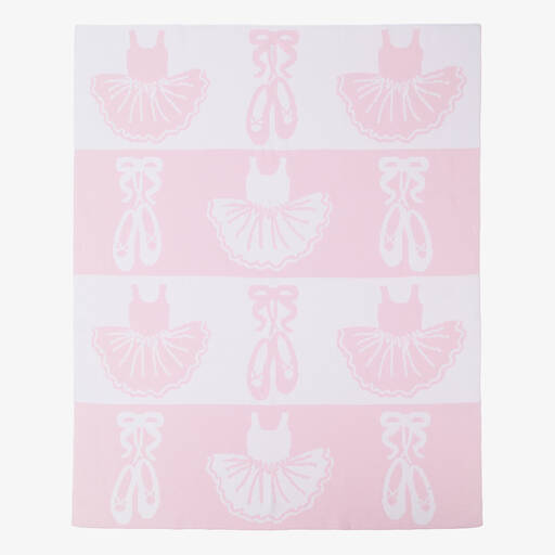 Kissy Kissy-Baby Girls Pink Tutu Knit Blanket (95cm) | Childrensalon