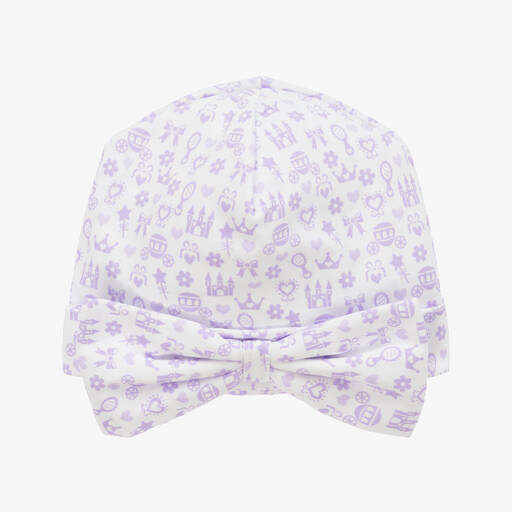 Kissy Kissy-Baby Girls Purple Royal Details Layette Hat | Childrensalon