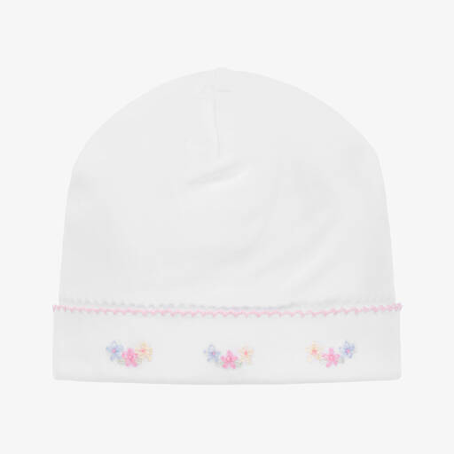 Kissy Kissy-قبعة قطن بيما لون أبيض للمولودات | Childrensalon