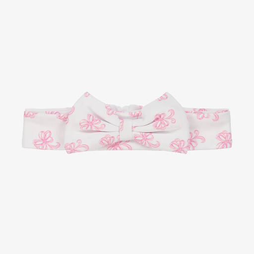 Kissy Kissy-Бело-розовая повязка на голову с бантиками | Childrensalon