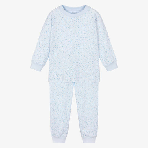 Kissy Kissy-Blue Pima Cotton Pyjamas | Childrensalon