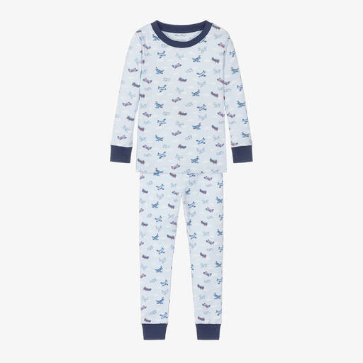 Kissy Kissy-Boys Blue Sky-High Planes Pima Cotton Pyjamas | Childrensalon
