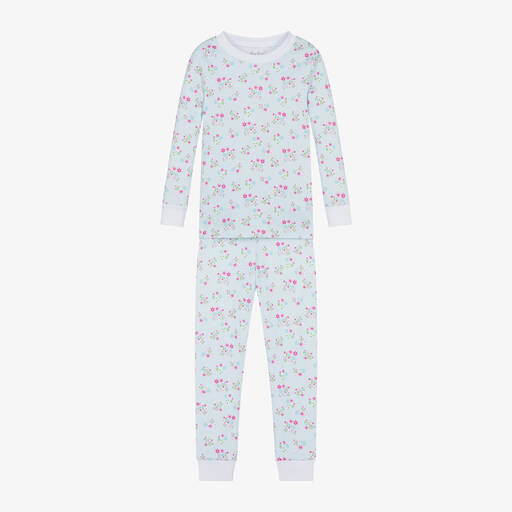 Kissy Kissy-Girls Blue Bunny Blossoms Pyjamas | Childrensalon