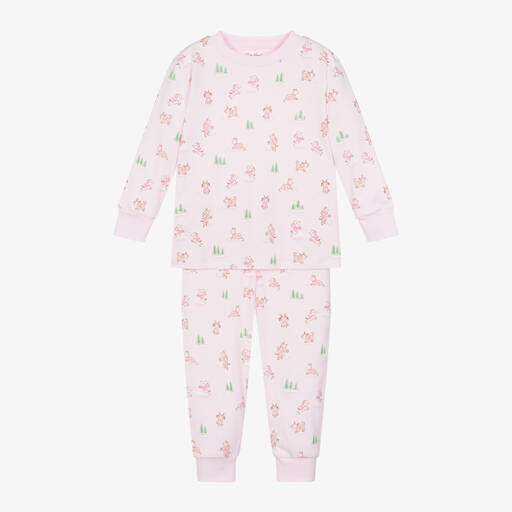 Kissy Kissy-Girls Pink Cotton Puppy Snowball Pranks Pyjamas | Childrensalon
