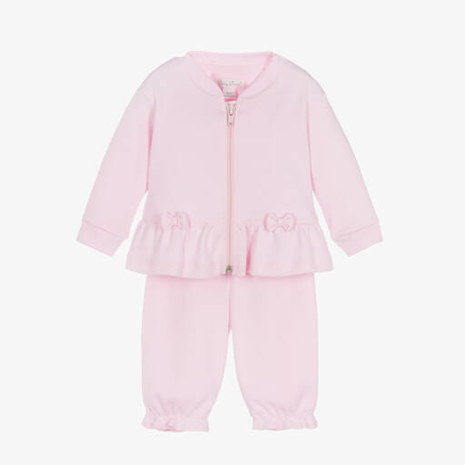 Kissy Kissy-Girls Pink Cotton Swan Sanctuary Trouser Set | Childrensalon