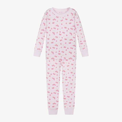 Kissy Kissy-Girls Pink Strawberry Essence Cotton Pyjamas | Childrensalon