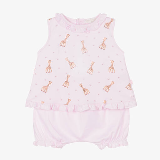 Kissy Kissy-Розовый хлопковый комплект с шортами для малышей | Childrensalon