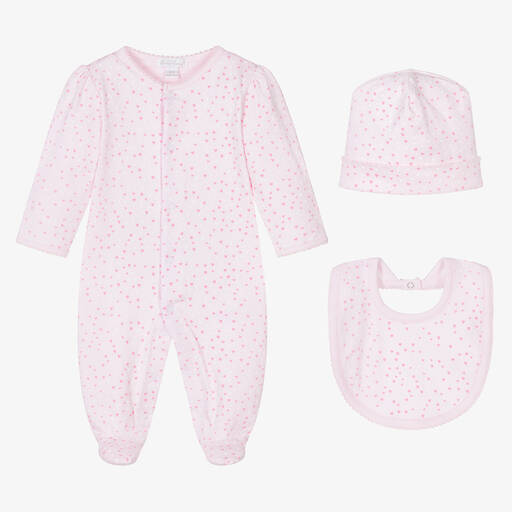 Kissy Kissy-Pink Pima Cotton Babysuit Set | Childrensalon