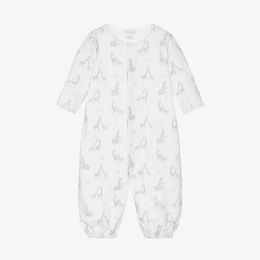 Kissy Kissy-White Cotton Giraffe Glee Converter Gown | Childrensalon