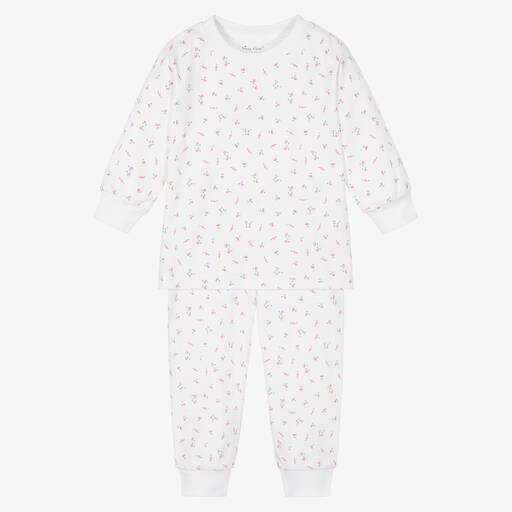 Kissy Kissy-White Pima Cotton Pyjamas | Childrensalon