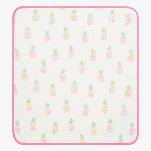 Kissy Love-Girls Ivory Fancy Pineapples Blanket (73cm) | Childrensalon