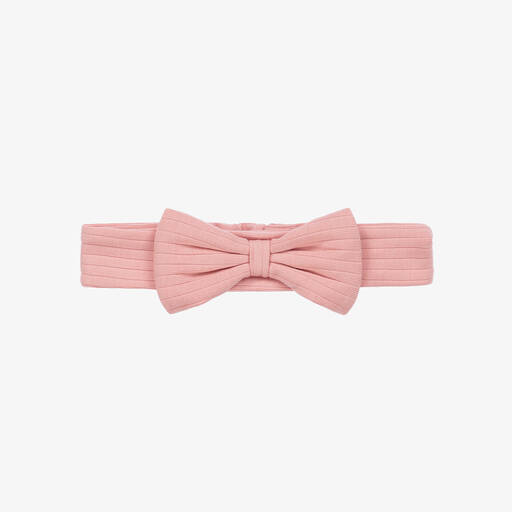 Kissy Love-Girls Pink Pima Cotton Abloom Headband | Childrensalon