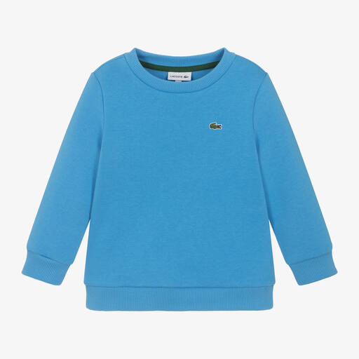 Lacoste-Blue Crocodile Logo Sweatshirt | Childrensalon
