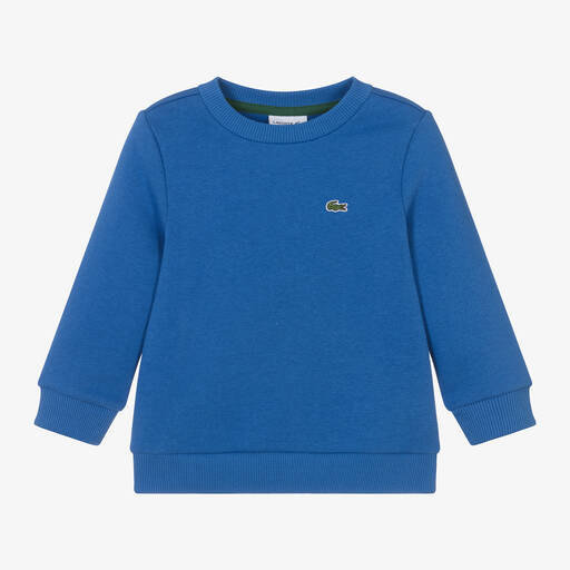 Lacoste-Boys Blue Cotton Sweatshirt | Childrensalon